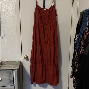 Time and Tru Rust Maxi Dress